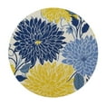 thumbnail image 2 of JEUXUS  Flowers Round Table Cloths Decor, Floral Blue Yellow Washable Table Cover Tablecloth for Outdoor Dining Banquet, 2 of 7