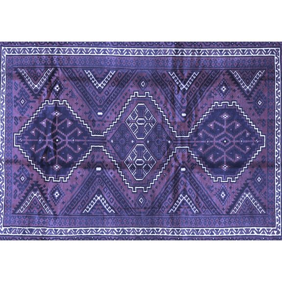 Ahgly Company Indoor Rectangle Persian Blue Traditional Area Rugs, 5' x 7'