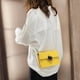 thumbnail image 5 of Bolsos de hombro con cadena de color sólido Bolso bandolera de cuero PU para mujer (Amarillo) Tmvgtek Oficina Multiescena Multifunción, 5 of 9