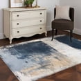 thumbnail image 3 of Navy Blue Grey Area Rug 4x6 FT, Non Slip Kids Room Carpet, Modern Abstract Art Rustic Washable Soft Floor Carpet Non-Shedding Throw Rug for Dorm Kitchen Study Room Home Office Bedside, 3 of 9