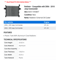 thumbnail image 2 of Radiator - Compatible with 2006 - 2010 Jeep Commander 2007 2008 2009, 2 of 2