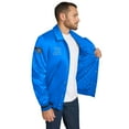 thumbnail image 3 of Men's Tommy Jeans Blue Orlando Magic Jacob Chain Stitch Applique Full-Snap Varsity Jacket, 3 of 3