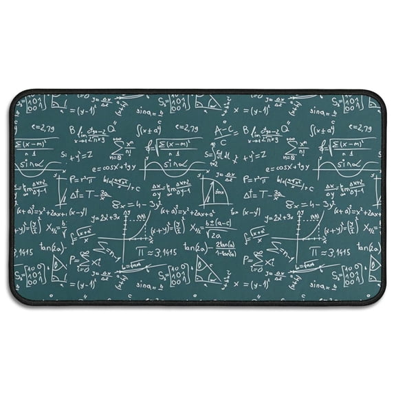 Math Equations Dark Green Formula Pattern Door Rugs,Washable Non Slip Door Mats Indoor,Decorative Door Mats,Entry Mat Indoor for Entrance,Bedroom,Kitchen,Bathroom,30"x17"