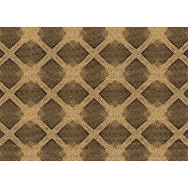 Ahgly Company Machine Washable Indoor Rectangle Transitional Cinnamon Brown Area Rugs, 3' x 5'