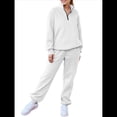 thumbnail image 2 of Conjuntos de Dos Piezas para Mujer: Jersey de Larga con Media Cremallera y Pantalón Deportivo Holgado con Bolsillos. XXL, 2 of 8