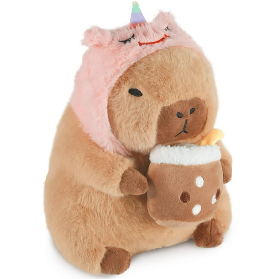 Unicorn Capybara Plush, Cute Capybara Plush Pillow Kawaii Unicorn Stuffed Aniamls Capybara Plushies Toys Gifts for Kids 11 inch