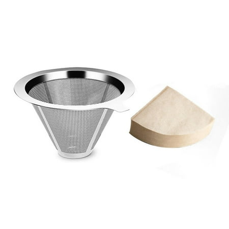 

Reusable 304 Stainless Steel Coffee Filter Holder Pour Over Coffees Dripper Coffee Tea Filter Basket Tools Mesh