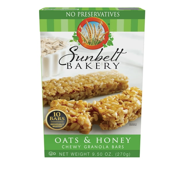 Sunbelt Bakery Oats & Honey Chewy Granola Bars 10ct