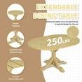 thumbnail image 4 of Harper & Bright Designs Farmhouse Extendable Dining Set for 6, Wood Round Kitchen Table with Removable Leaf, 4 Upholstered Dining Chairs and Bench for Dining Room, Natural, 4 of 16