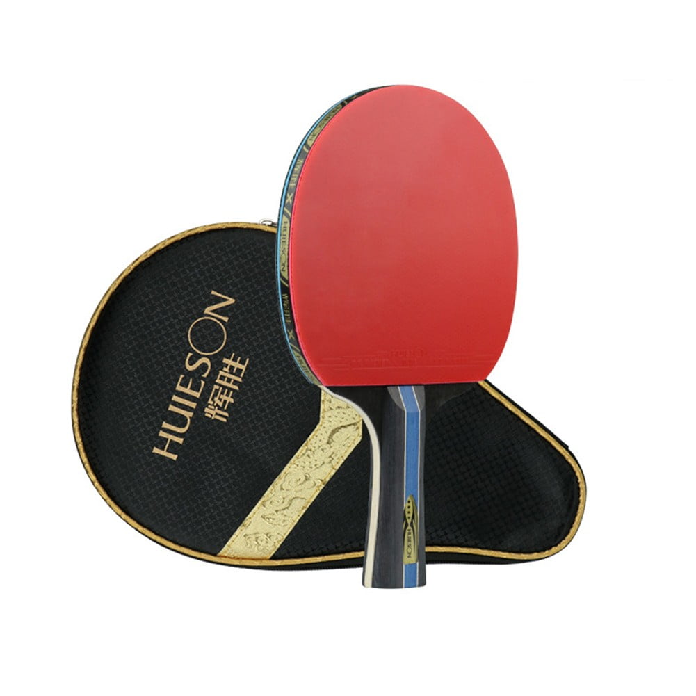 Splihome Perfect for Players of All Levels Our Double Face Pimples in Sticky Rubber Table Tennis Racket with Seven Layer Wood,Long Handle