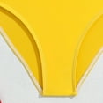 thumbnail image 6 of Homenesgenics Girls' Swimwear Teen Swimsuits Girl's Solid Color Split Bikini High Waist Bathing Suit 8-14 Years Yellow 12Y, 6 of 6