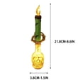 thumbnail image 3 of LOWLHOME Halloween Skull-Shaped Holder Candle, Battery Operated Skeleton Hand Candlestick Lamp, Spooky House Party Indoor Home Decor, Green, 1 Count, 8.6 in, 3 of 4