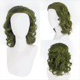 thumbnail image 4 of Peluca Verde para Disfraz de Payaso, Peluca para Hombre, Peluca Ondulada Corta, Peluca Moteada de Joker, Fiesta de Halloween, 4 of 5