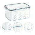 thumbnail image 3 of Caja de cesta de almacenamiento de drenaje, caja de cesta de almacenamiento de drenaje, contenedor de almacenamiento de frutas y verduras, suministros de cocina de primera línea, 3 of 8