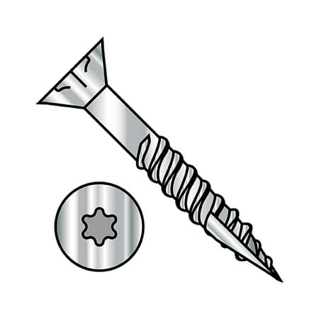 

12-7X4 6 Lobe Flat Nib Coarse Thread Type17 Exterior screw Part Thread 18 8 Stainless Steel (Pack Qty 300) BC-1264DTF17188