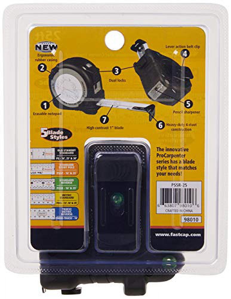 FastCap 25' Feet FastPad Standard Lefty/Righty Reverse Measuring Tape
