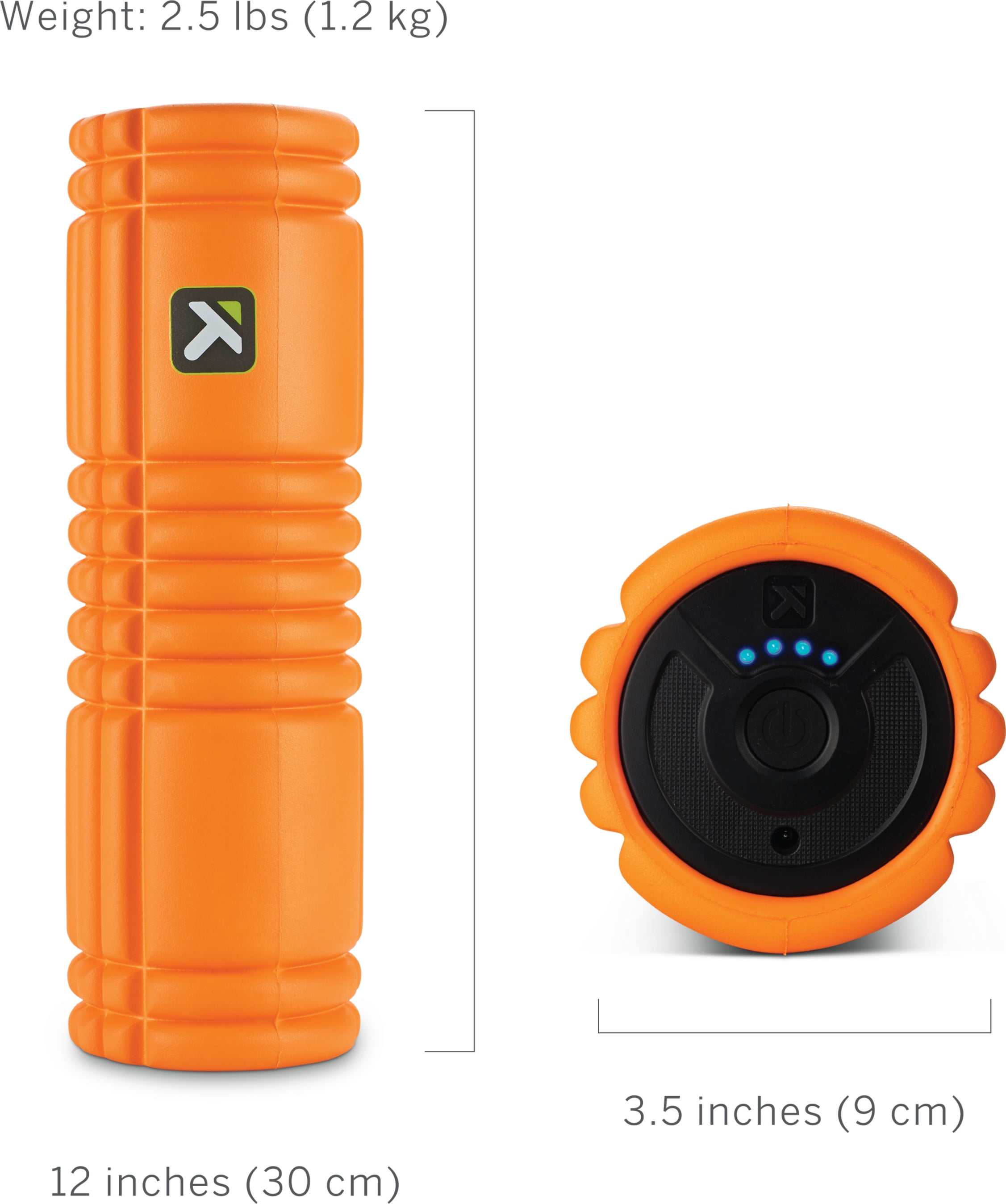 TriggerPoint GRID Vibe Plus Foam Roller for Sore Muscles and Joints