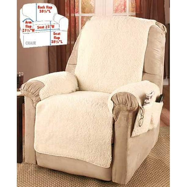 Fleece Recliner Covers Natural - Walmart.com - Walmart.com