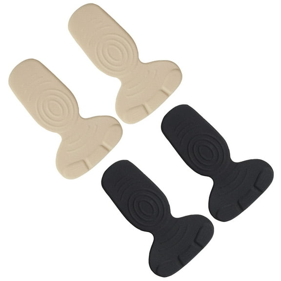 LEORX 2 Pairs of Non-skid Pads for Shoes Cloth Black and Apricot for Adults