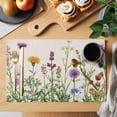 thumbnail image 2 of Spring Flowers Placemats Set of 4 Wild Floral Herb Botanical Place Mats Indoor Wipeable Table Mats Washable Cloth Dining Table Placemats for Kitchen Holiday Party Home Decor 13x19 Inch, 2 of 9
