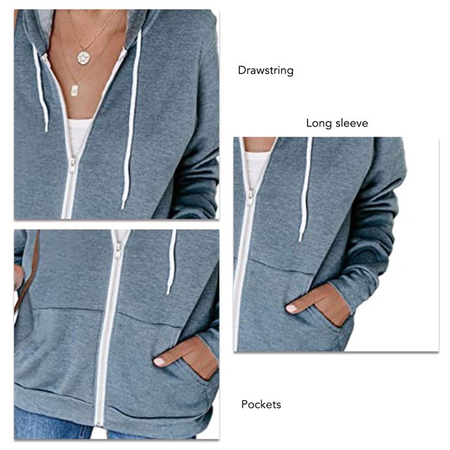 Sudaderas con capucha casuales para mujer sudadera holgada de poliéster transpirable para salir por la noche ANGGREK Otros