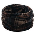thumbnail image 1 of Bufanda de punto de doble capa de un solo anillo para hombre y mujer con cuello de felpa corto y cálido estampado de otoño e invierno, 1 of 5