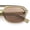 Green Frame - Beige Lens, variant on SA106 Snug Double Bridge Flat Top Retro Square Aviator Sunglasses / All Black