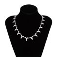thumbnail image 4 of Alloy Tooth Necklace Gold Silver Color Option Fashion Wristlet Neckchain Jewelry Gift For Him Her, 4 of 9