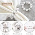 thumbnail image 4 of Naiovety 12 piezas elegantes servilleteros de perlas decoraciones fáciles y versátiles soporte de servilleteros de tamaño adecuado Mostrada, 4 of 4