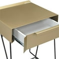thumbnail image 3 of Furniture of America Eva Contemporary Metal 1-Drawer End Table in Gold Champagne, 3 of 6