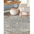 thumbnail image 5 of Rugs.com Lennon Collection Rug – 8 Ft Round Gray And Ivory Medium Rug Perfect For Kitchens, Dining Rooms, 5 of 6
