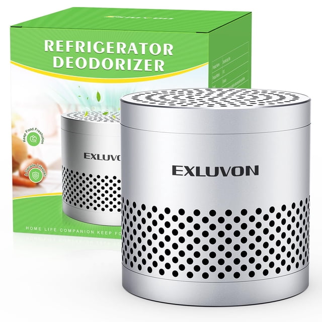 Exluvon Desodorante para frigorífico, dura 10 años, desodorante para frigorífico, eliminador de olores, purificadores de aire de tamaño de viaje, más eficaz que la bolsa purificadora de aire de carbón