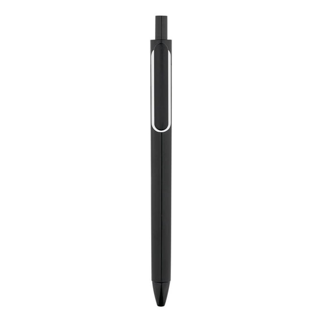 Push Button Gel Pen Black Ink Press Type Ballpoint Pen Office Student Writing Smooth Fine Point Plastic Barrel Water Pen For School Business P-936 Black