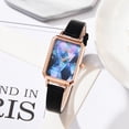 thumbnail image 1 of Reloj de cuarzo para mujer, relojes para mujer JINJIS, reloj de cuarzo informal con esfera rectangular y correa de cuero para mujer, reloj de cuarzo, 1 of 3