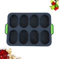 thumbnail image 3 of 8 Slots French Roll Baking Mold Silicone Food Grade Bakeware Pudding Decorating Tools (Grey), 3 of 5