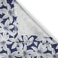 thumbnail image 5 of Ambesonne Hawaiian Grommet Curtain, Hibiscus Flower Petals, 50" x 96", White Dark Blue, 5 of 6
