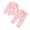 Pink, variant on Girls Silk Pajamas Set Print Long sleeves Button Down Tops Set Toddler Sleepwears Girls Pajamas Boys Girls Fashion
