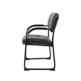 thumbnail image 3 of Boss Office Products Leather Sled Base Side Chair with Arms, 3 of 7