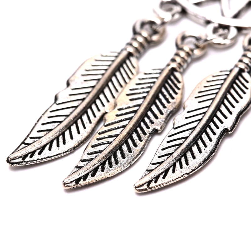 5Pcs/Set Antique Silver Dream Catcher Charms Pendant JewelryDIY MakingCraftBLUS 5Pcs/Set Antique Silver Dream Catcher Charms Pendant JewelryDIY MakingCraftBLUS