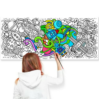 Huge Coloring Poster for Adults and Kids - Tree of Life Inspirational Large Wall Coloring Art - Giant Coloring Posters - Jumbo Coloring Pages - Big