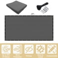 thumbnail image 2 of Tcbosik 8ft x 50ft Privacy Screen Fence, Heavy Duty 175 GSM Fencing Mesh Net Cover for Outdoor Wall Garden Yard Backyard, Dark Grey, 2 of 7
