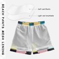 thumbnail image 3 of FORMRS Boys Swim Trunks Quick Dry Mesh Liner Boardshorts Sizes XS-XL, Pink Checkered Pattern, 3 of 7