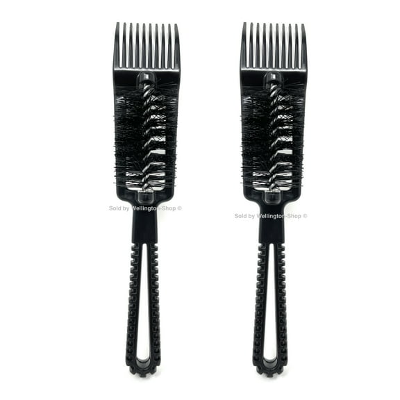 Scalpmaster Brush And Combs Cleaning Brush Soft Nylon Bristles Barber Brush Plastic Handle 2 Pc.