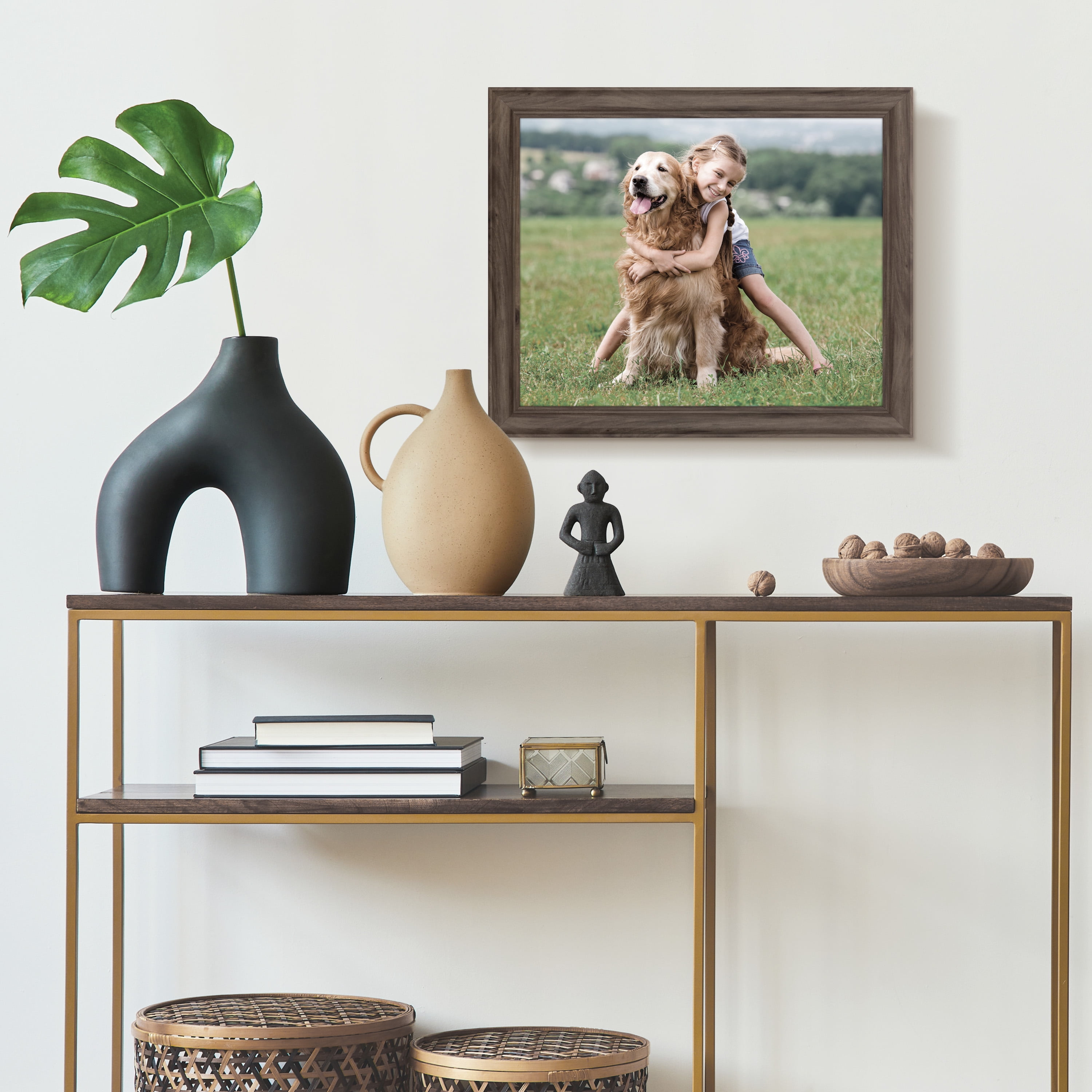 Gallery Solutions 16"x20" Greywash Large Wall Frame, Stylish and Versatile Solution - Gray