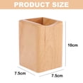 thumbnail image 2 of Caja de madera para bolígrafos, caja de almacenamiento organizadora de escritorio de uso múltiple, caja de almacenamiento para portalápices, suministros para el hogar, 10x7,5 cm, color madera de haya, 2 of 5