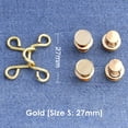thumbnail image 2 of 4 juegos de hebilla de cintura de Metal para , hebilla de cintura sin uñas ajustable para pantalones a la cintura, plata, - Oro Soledad Hebilla de cintura sin uñas, 2 of 6