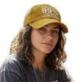 thumbnail image 4 of HonestMatter Embroidered I Don’t Care Cap, Funny Sarcastic Dad Hat for Men Women, Adjustable Baseball Cap with 99% Chance Statement, Cotton, Gold, 4 of 7