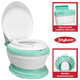 thumbnail image 3 of Baño Entrenador para Niños con Asiento Acolchado Antideslizante Diseño Realista - Verde, 3 of 6