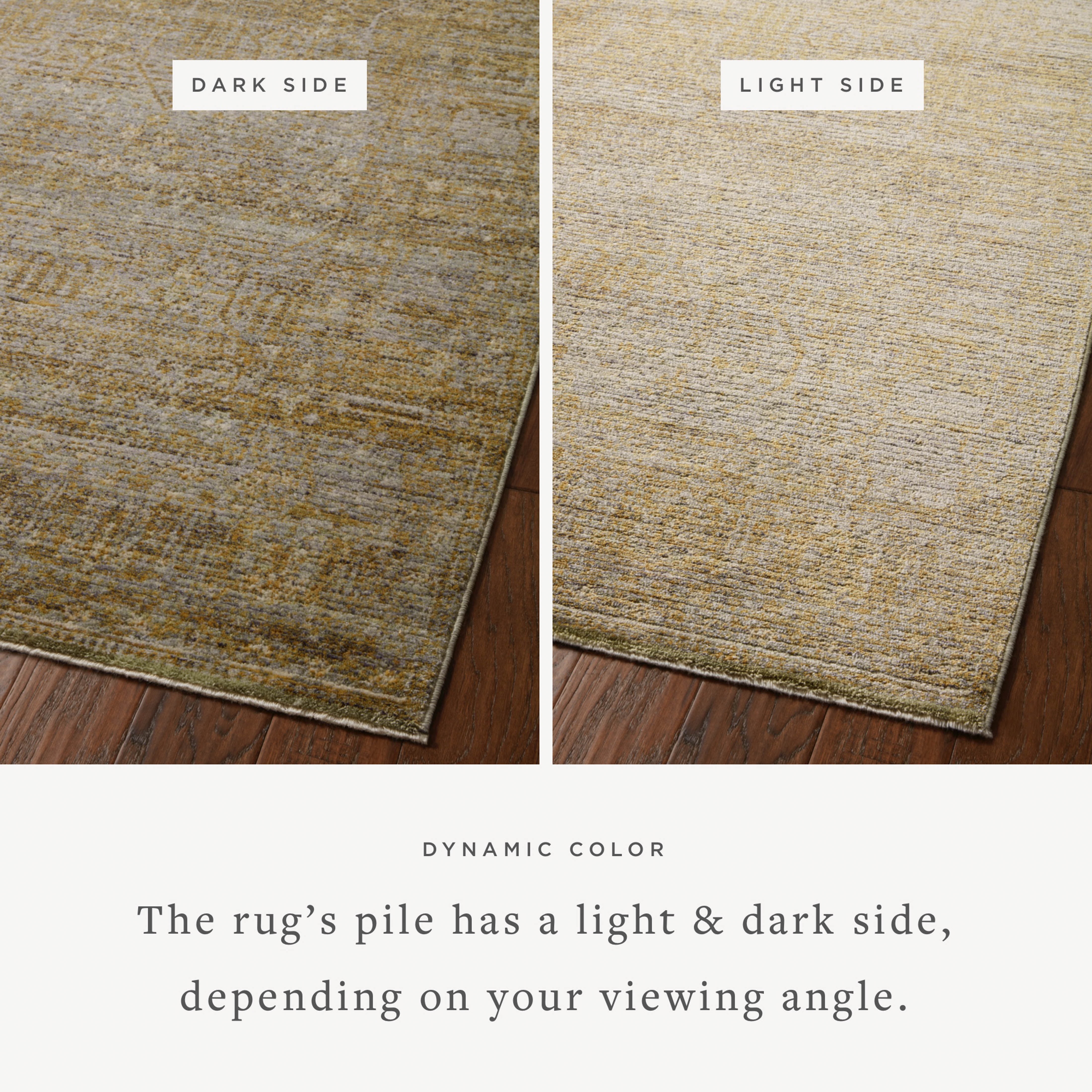Jean Stoffer x Loloi Bradbury Dove / Gold 2'-6" x 12'-0" Runner Rug