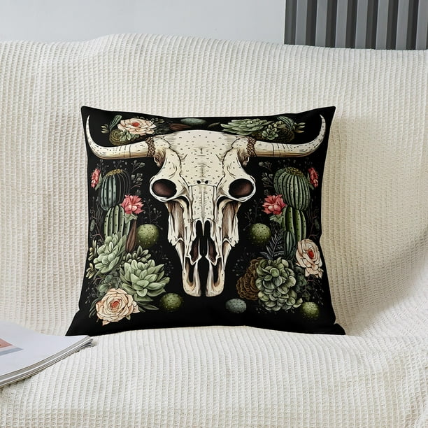 Cow skull pillow hotsell